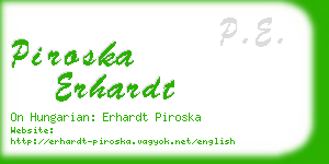 piroska erhardt business card